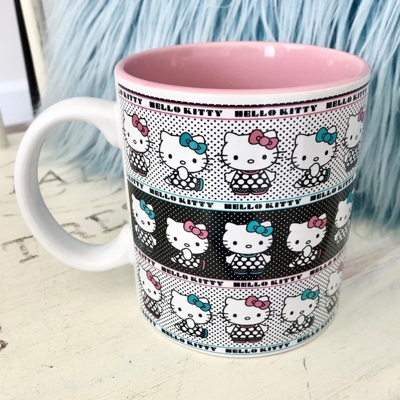 Hello Kitty, Ceramic, Coffee, Mug, With, Pink, Interior, Large, 20oz, Mug, NWT - Picture 2 of 10
